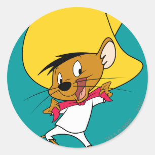 SPEEDY GONZALES™ Bow-Tie Classic Round Sticker