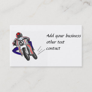 Speedy Motorcycle Rider Business Cards customize