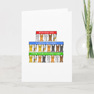 Speedy Recovery From Hysterectomy Cute Cats Card