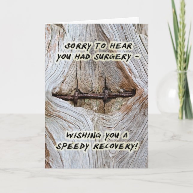 Speedy Recovery From Surgery Greeting Card (Front)