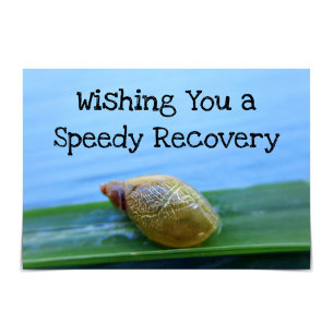 "Speedy Recovery" Get Better Soon Snail Card