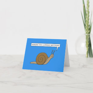 Speedy recovery Talking Snail Card
