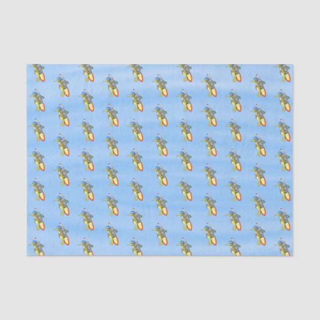 Speedy Rocket Seahorse Tissue Paper (Front)