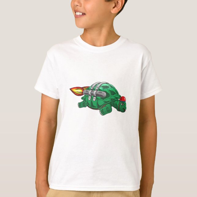 Speedy Rocket Turtle T-Shirt (Front)