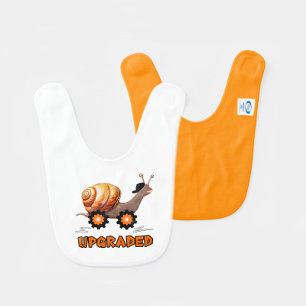 Speedy snail baby bib
