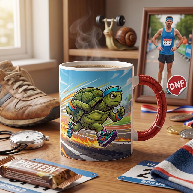 Speedy Turtle Sprinter Athletic Runner Coffee Mug (Creator Uploaded)