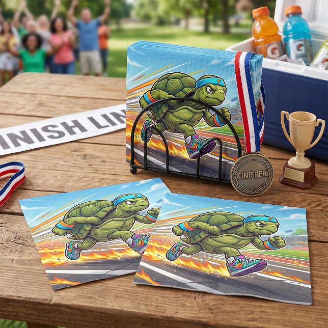 Speedy Turtle Sprinter Athletic Runner Napkins (Creator Uploaded)
