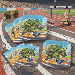 Speedy Turtle Sprinter Athletic Runner Paper Plates