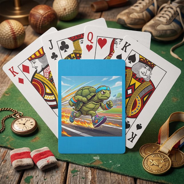 Speedy Turtle Sprinter Athletic Runner Poker Cards (Creator Uploaded)
