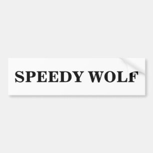 Speedy Wolf Bumper Sticker