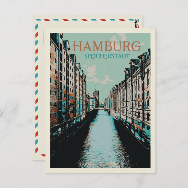 Speicherstadt Hamburg - Iconic Warehouse District Postcard (Front/Back)