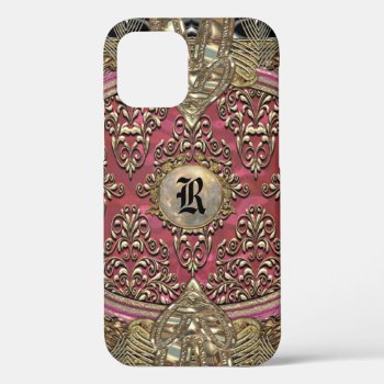 Speigaford Baroque Damask Monogram Case-mate Iphon Iphone 12 Pro Case by LiquidEyes at Zazzle