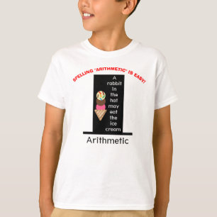Spell Arithmetic Magician Hat Ice Cream T-Shirt