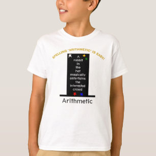 Spell Arithmetic Magician Rabbit Hat Stars T-Shirt