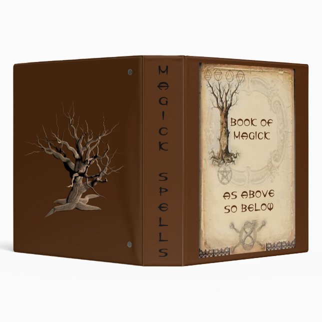 Spell Book Magick Spells 3 Ring Binder (Background)