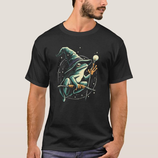 Spell-Casting Frog Wizard T-Shirt (Front)