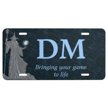 Spell Casting Wizard Dungeon Master License Plate by FalconsEye at Zazzle