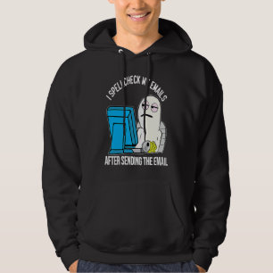 Spell Check Work Office email meme character Hoodie