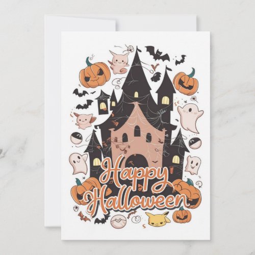 Spell Editable Happy Halloween Holiday Card