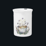 Spell in My Tea - Sip Slowly. Stir Intention Beverage Pitcher<br><div class="desc">A tea that holds more than flavor — it holds magic.
This gentle design stirs the ritual into your everyday mug.
With stars,  herbs,  and floating sigils,  this cup reminds you: magic brews where presence meets intention.</div>