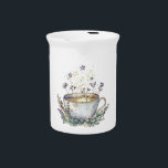Spell in My Tea - Sip Slowly. Stir Intention Beverage Pitcher<br><div class="desc">A tea that holds more than flavor — it holds magic.
This gentle design stirs the ritual into your everyday mug.
With stars,  herbs,  and floating sigils,  this cup reminds you: magic brews where presence meets intention.</div>