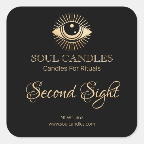Spell Intention Candle Eye Labels