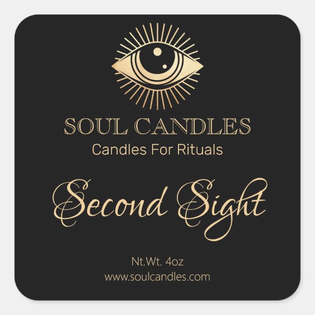 Spell Intention Candle Eye Labels (Front)