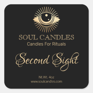 Spell Intention Candle Eye Labels
