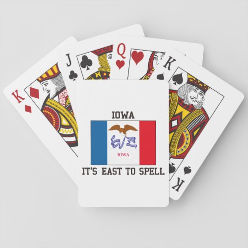 Spell Iowa Playing Cards