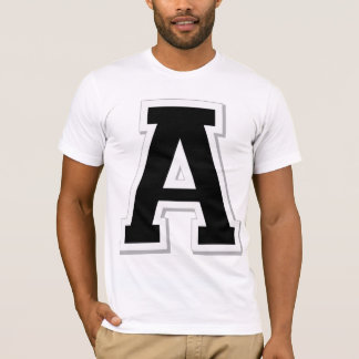 Spell it Out Initial Letter A Black Men's Tee