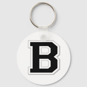 Spell it Out Initial Letter B in Black Key Chain