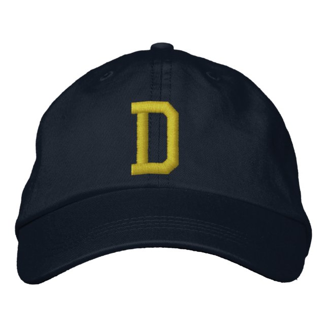 Spell it Out Initial Letter D Ball Cap (Front)
