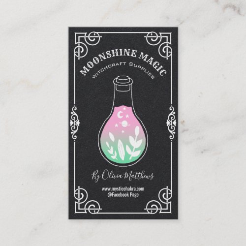 Spell Jar Black Witchcraft Business Card