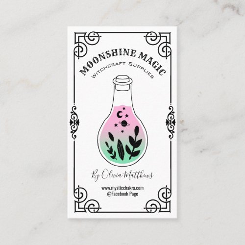 Spell Jar White Witchcraft Business Card