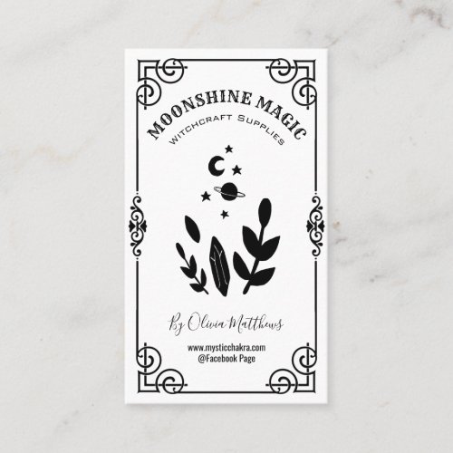 Spell Kit White Witchcraft Business Card