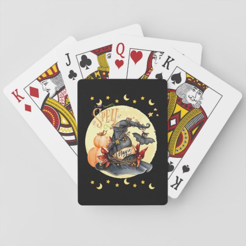 Spell Magical Witch Hat  Playing Cards