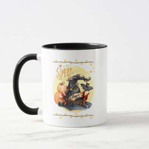 Spell Magical Witches Hat Halloween Ceramic Mug