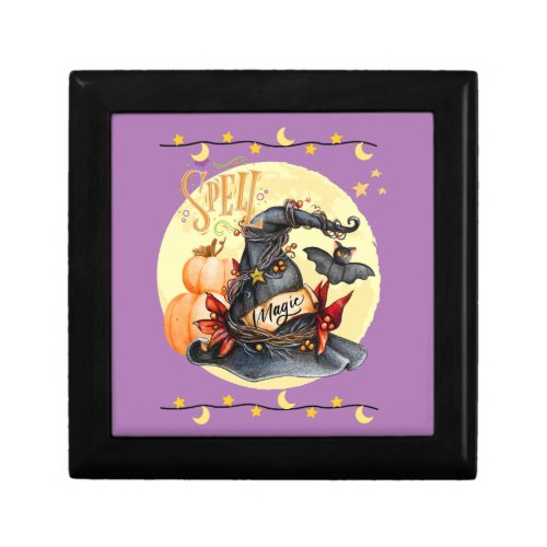 Spell Magival Witches Hat Wooden Jewelry Box