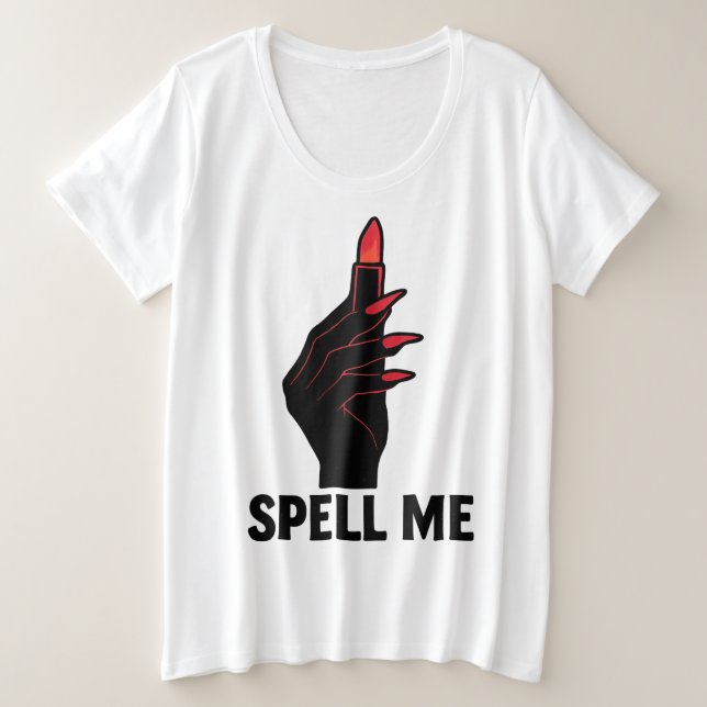Spell Me Plus Size T-Shirt (Design Front)