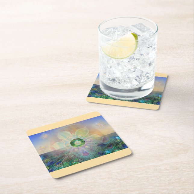 spell - square paper coaster (Insitu)