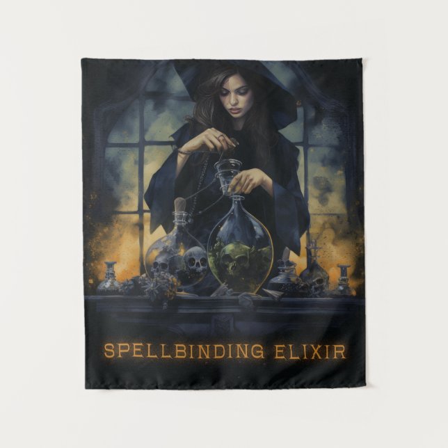 Spellbinding Elixir Witch Tapestry (Front)