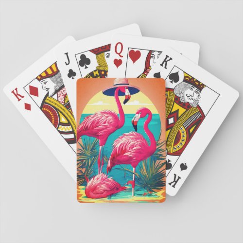 Spellbinding Flamingos Playing Cards
