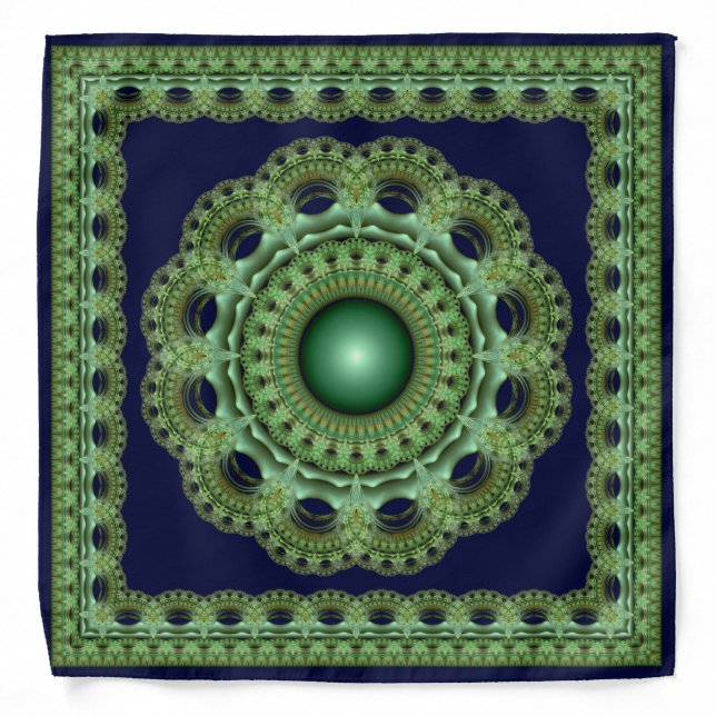 Spellbinding fractal framed ornament bandana (Front)