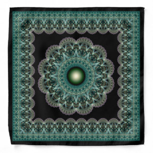 Spellbinding fractal glossy framed ornament bandana