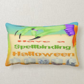Spellbinding Halloween - Witch Hand Lumbar Pillow by HalloweenHollow at Zazzle