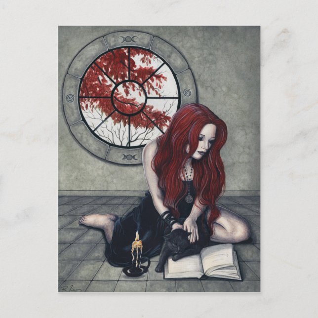 Spellbook Witch Postcard (Front)