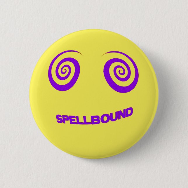 SPELLBOUND-BY-YELLOW PINBACK BUTTON (Front)