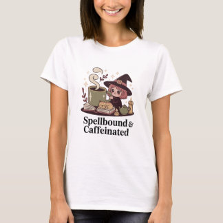 Spellbound & Caffeinated Cozy Witch T-Shirt