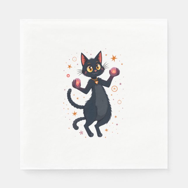 Spellbound Cat Napkins (Front)