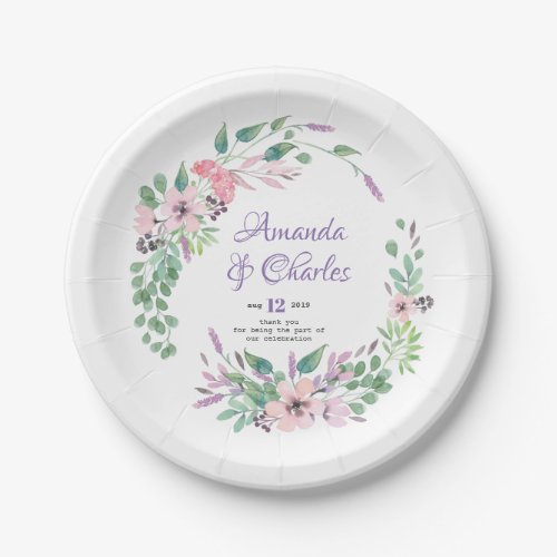 Spellbound Flowers Wreath Frame Paper Plates